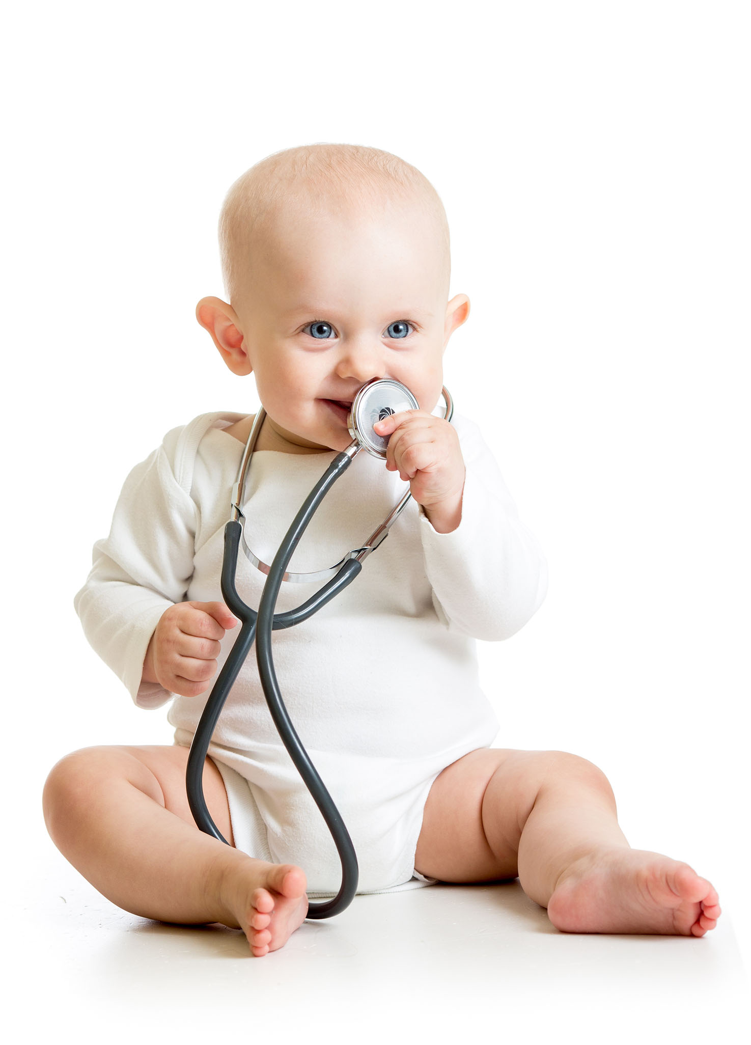 Baby with a stethoscope